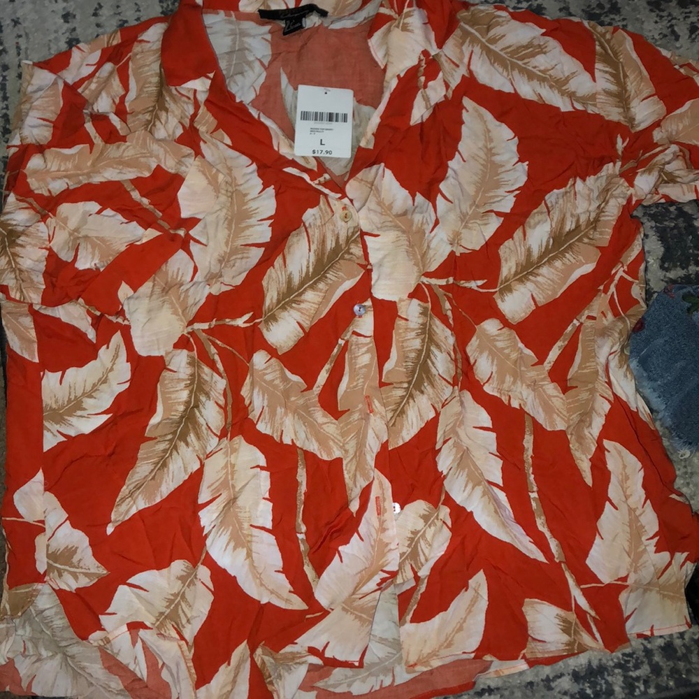 🧡 leaves collars shirt
